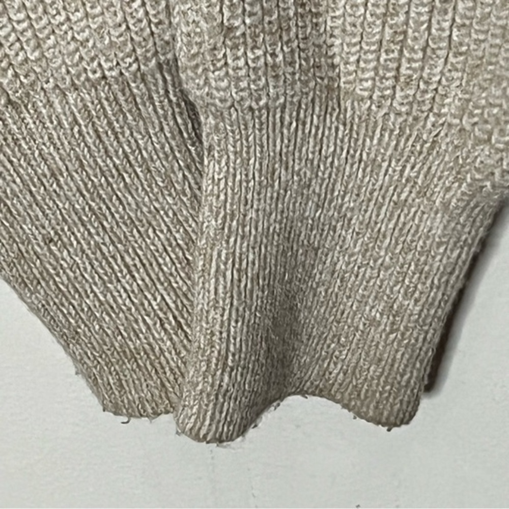 Modern Citizen Oatmeal Knit Sweater Small Chunky Crewneck Ribbed Minimalist Cozy - Picture 9 of 9